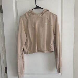 Gymshark Cropped Tan Hoodie